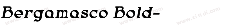 Bergamasco Bold字体转换